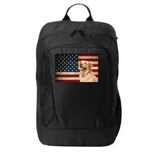 Labrador retriever gifts American Flag Lab dog City Backpack