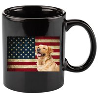Labrador retriever gifts American Flag Lab dog 11oz C Handle Ceramic Mug