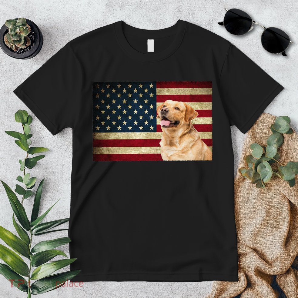 Labrador retriever gifts American Flag Lab dog Premium T-Shirt