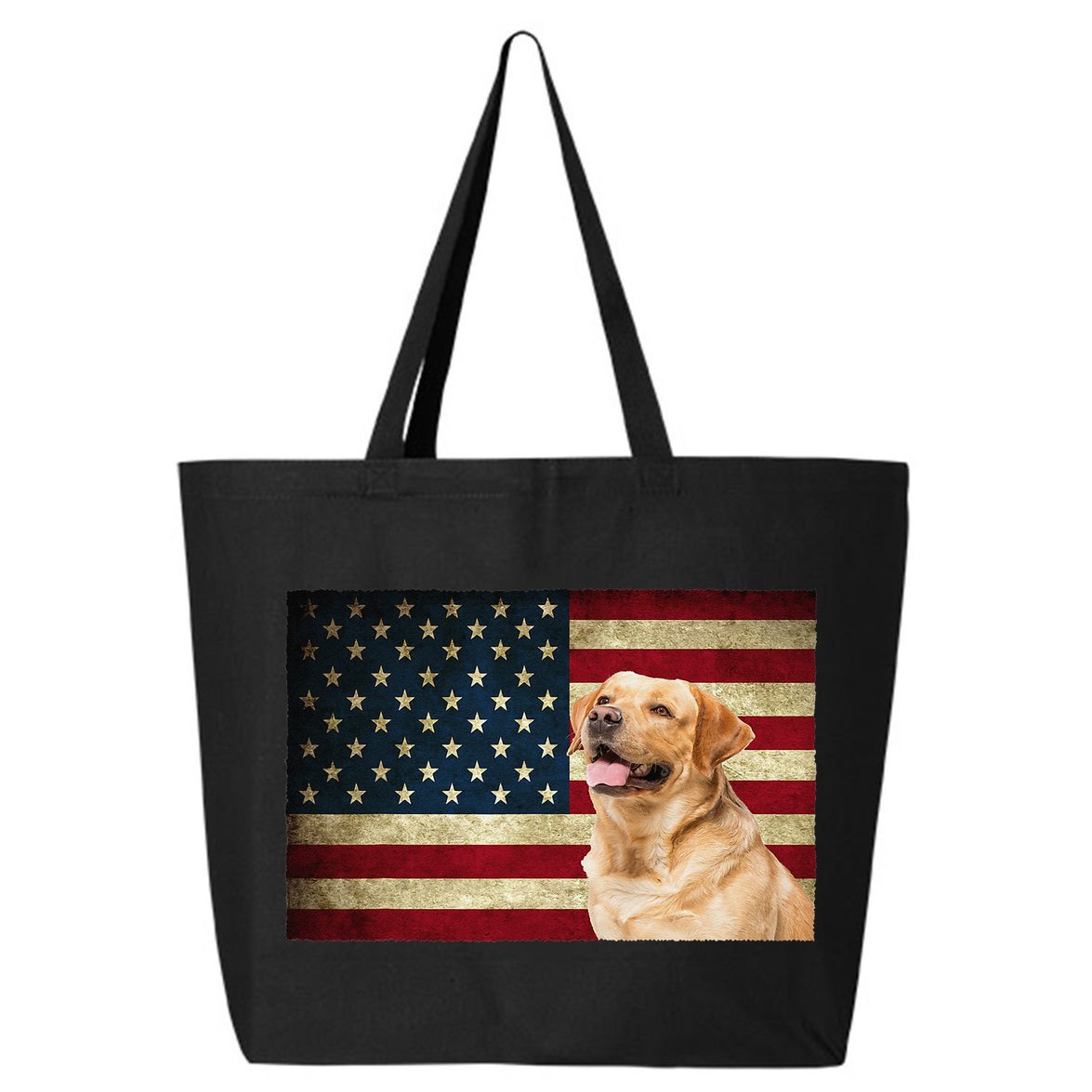 Labrador retriever gifts American Flag Lab dog 25L Jumbo Tote
