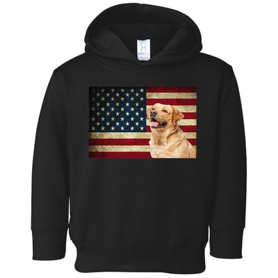 Labrador retriever gifts American Flag Lab dog Toddler Hoodie