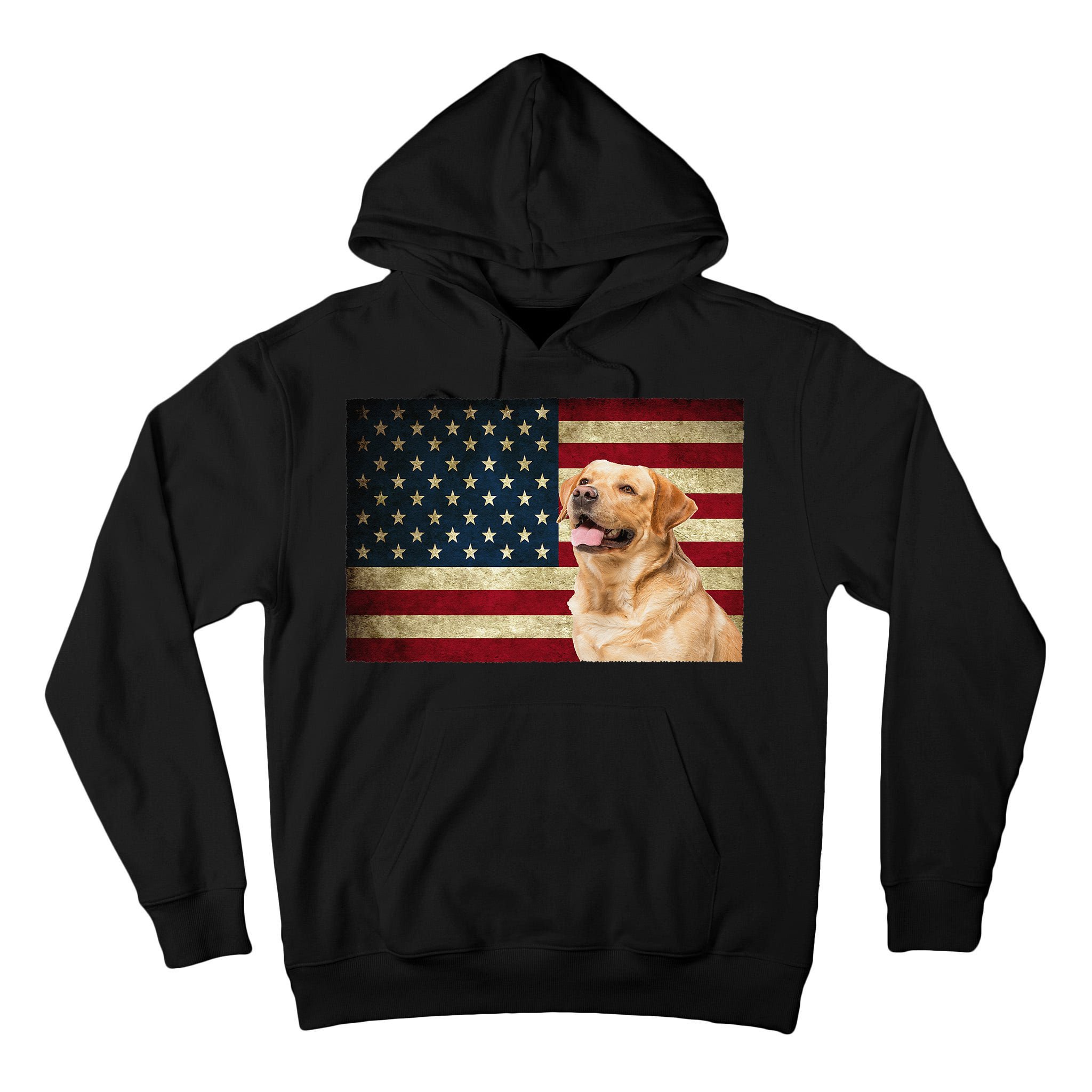 Labrador retriever gifts American Flag Lab dog Tall Hoodie