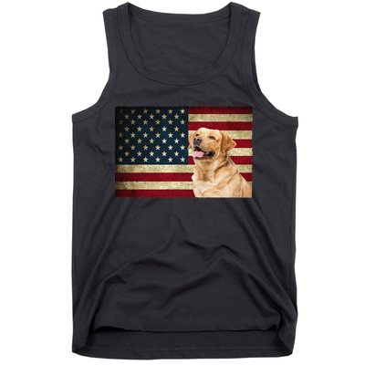Labrador retriever gifts American Flag Lab dog Tank Top
