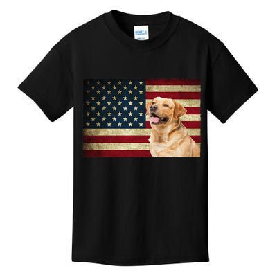 Labrador retriever gifts American Flag Lab dog Kids T-Shirt