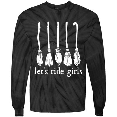 Lets Ride Girls Witches Halloween Sanderson Sister Tie-Dye Long Sleeve Shirt