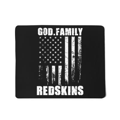 Loudon Redskins God. Family. Vintage Usa Flag Mousepad