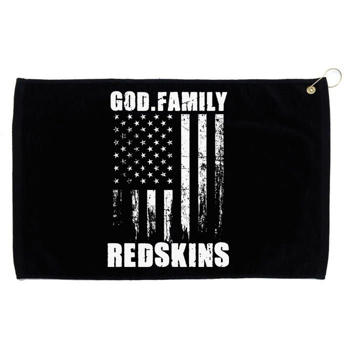 Loudon Redskins God. Family. Vintage Usa Flag Grommeted Golf Towel