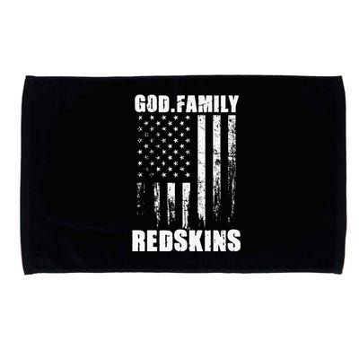 Loudon Redskins God. Family. Vintage Usa Flag Microfiber Hand Towel