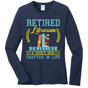 Librarian Retirement Gift Funny Retired Book Lover Men Women Ladies Long Sleeve Shirt