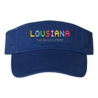 Louisiana Retro Gaming Pixelated Design Classic Valucap Bio-Washed Visor