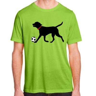 Labrador Retriever Great Gift Play Soccer Black Lab Soccer Adult ChromaSoft Performance T-Shirt