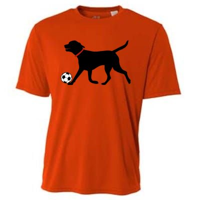 Labrador Retriever Great Gift Play Soccer Black Lab Soccer Cooling Performance Crew T-Shirt