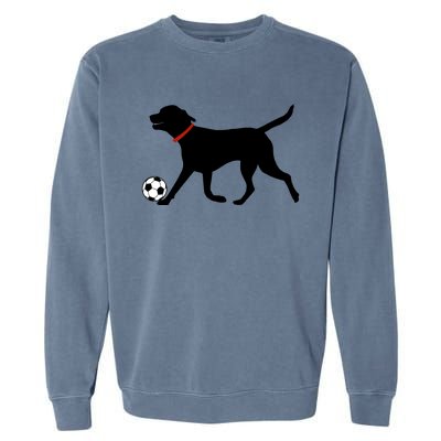 Labrador Retriever Great Gift Play Soccer Black Lab Soccer Garment-Dyed Sweatshirt