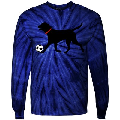 Labrador Retriever Great Gift Play Soccer Black Lab Soccer Tie-Dye Long Sleeve Shirt