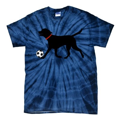 Labrador Retriever Great Gift Play Soccer Black Lab Soccer Tie-Dye T-Shirt