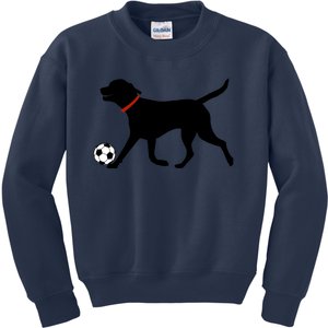 Labrador Retriever Great Gift Play Soccer Black Lab Soccer Kids Sweatshirt