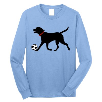 Labrador Retriever Great Gift Play Soccer Black Lab Soccer Long Sleeve Shirt