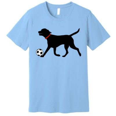 Labrador Retriever Great Gift Play Soccer Black Lab Soccer Premium T-Shirt