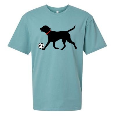 Labrador Retriever Great Gift Play Soccer Black Lab Soccer Sueded Cloud Jersey T-Shirt