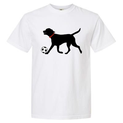 Labrador Retriever Great Gift Play Soccer Black Lab Soccer Garment-Dyed Heavyweight T-Shirt