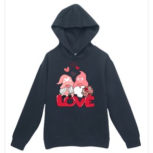 Love Romantic Gnome Couple Valentines Day Urban Pullover Hoodie