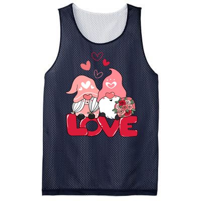 Love Romantic Gnome Couple Valentines Day Mesh Reversible Basketball Jersey Tank