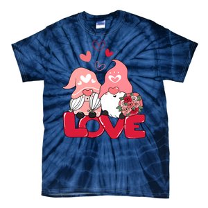 Love Romantic Gnome Couple Valentines Day Tie-Dye T-Shirt