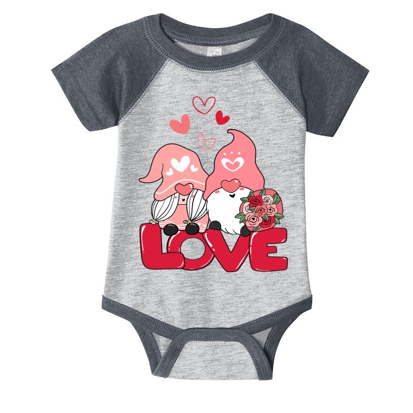 Love Romantic Gnome Couple Valentines Day Infant Baby Jersey Bodysuit
