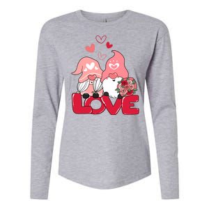 Love Romantic Gnome Couple Valentines Day Womens Cotton Relaxed Long Sleeve T-Shirt