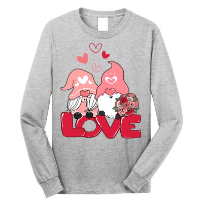 Love Romantic Gnome Couple Valentines Day Long Sleeve Shirt