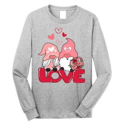 Love Romantic Gnome Couple Valentines Day Long Sleeve Shirt