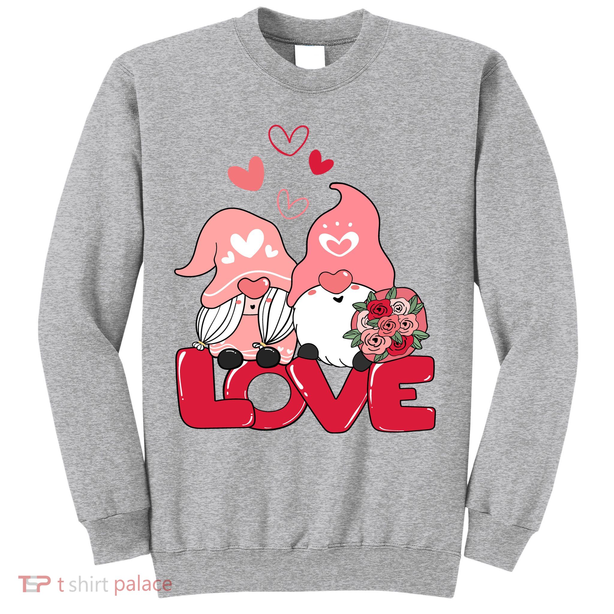 Love Romantic Gnome Couple Valentines Day Sweatshirt