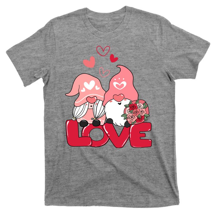 Love Romantic Gnome Couple Valentines Day T-Shirt