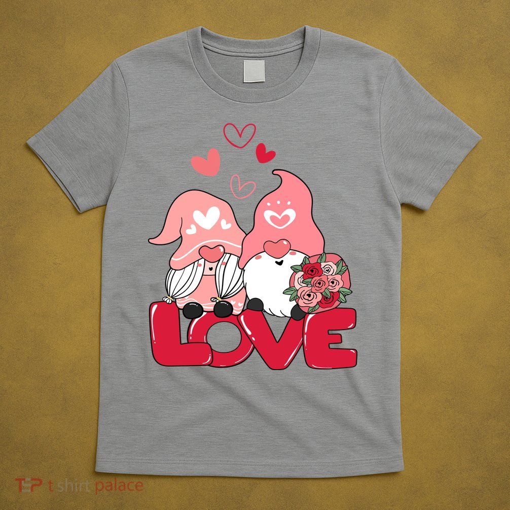 Love Romantic Gnome Couple Valentines Day T-Shirt