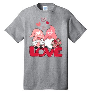 Love Romantic Gnome Couple Valentines Day Tall T-Shirt