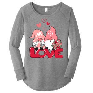 Love Romantic Gnome Couple Valentines Day Women's Perfect Tri Tunic Long Sleeve Shirt