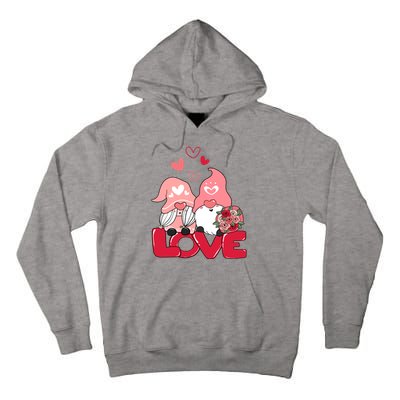 Love Romantic Gnome Couple Valentines Day Tall Hoodie