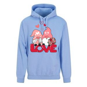 Love Romantic Gnome Couple Valentines Day Unisex Surf Hoodie