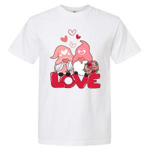 Love Romantic Gnome Couple Valentines Day Garment-Dyed Heavyweight T-Shirt