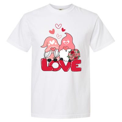 Love Romantic Gnome Couple Valentines Day Garment-Dyed Heavyweight T-Shirt