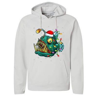 LightUp Reindeer Hat for Anglerfish Christmas Festivities Performance Fleece Hoodie