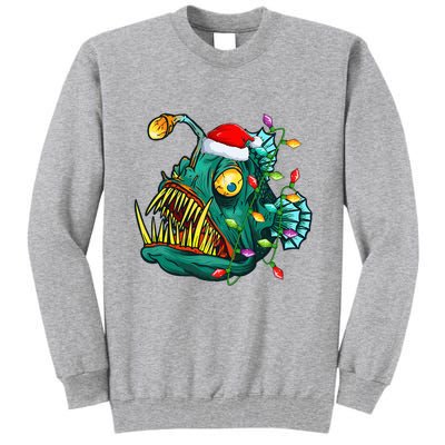 LightUp Reindeer Hat for Anglerfish Christmas Festivities Tall Sweatshirt