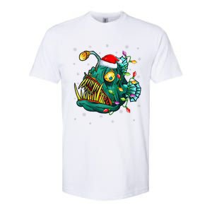 LightUp Reindeer Hat for Anglerfish Christmas Festivities Softstyle CVC T-Shirt