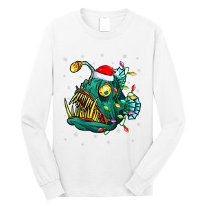 LightUp Reindeer Hat for Anglerfish Christmas Festivities Long Sleeve Shirt