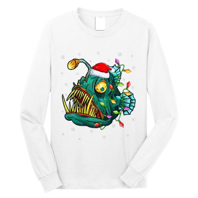 LightUp Reindeer Hat for Anglerfish Christmas Festivities Long Sleeve Shirt