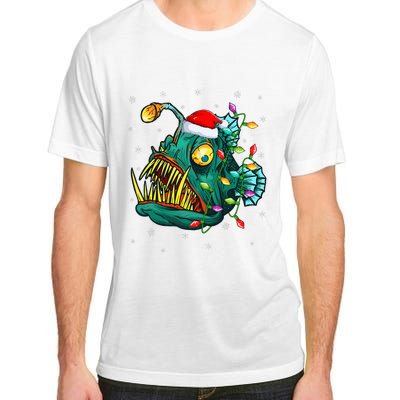 LightUp Reindeer Hat for Anglerfish Christmas Festivities Adult ChromaSoft Performance T-Shirt