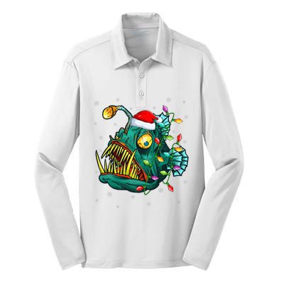 LightUp Reindeer Hat for Anglerfish Christmas Festivities Silk Touch Performance Long Sleeve Polo