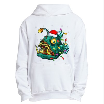 LightUp Reindeer Hat for Anglerfish Christmas Festivities Urban Pullover Hoodie