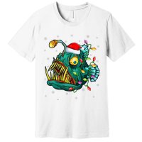 LightUp Reindeer Hat for Anglerfish Christmas Festivities Premium T-Shirt