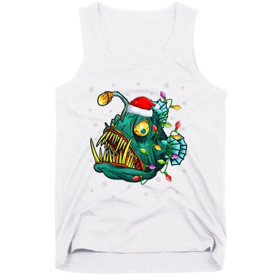 LightUp Reindeer Hat for Anglerfish Christmas Festivities Tank Top